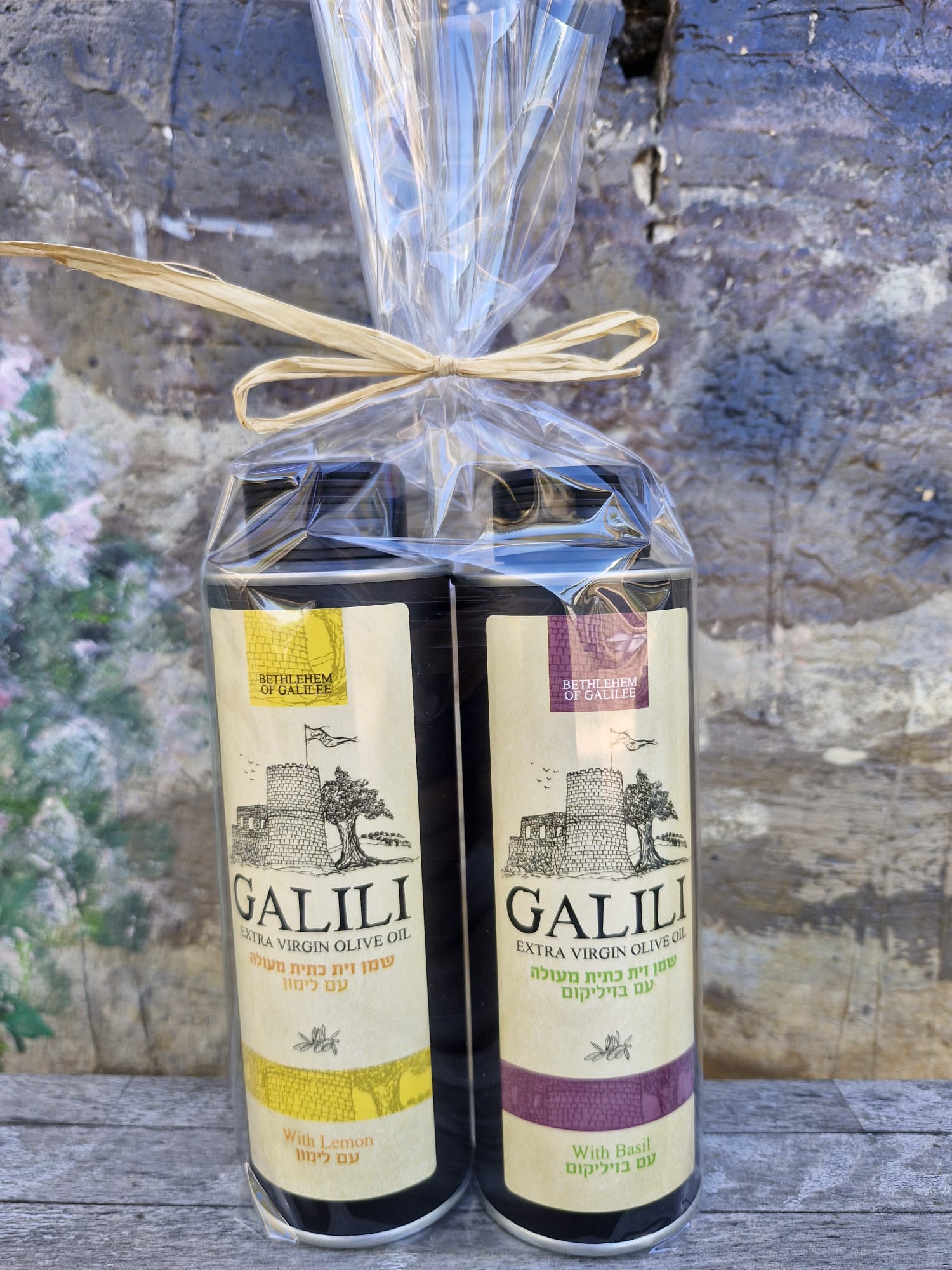 מארז זוג שמני זית מתובלים 250 מ"ל